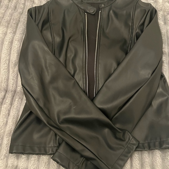 Zip Up Faux Leather Jacket - Picture 3 of 3